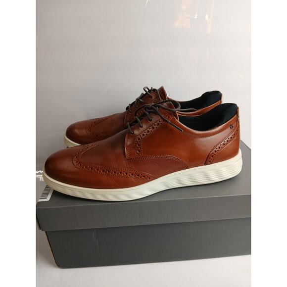 USED ECCO Men\'s S LITE Hybrid Brogue Oxford, Cognac-Size 8-8.5 main image 5